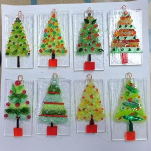 christmas hanging decoration workshop image manor farm fused glass